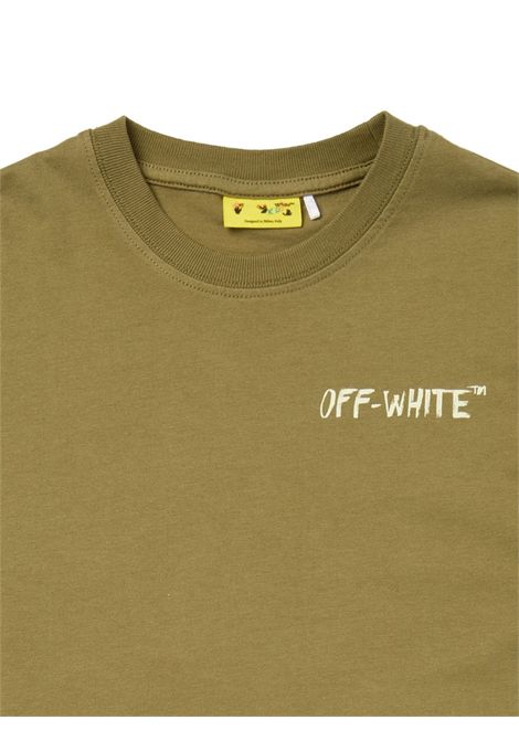 T-shirt con stampa OFF WHITE KIDS | OBAA002S26JER005311